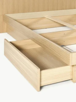 Houten bed Sato met lades en hoofdeinde^Westwing Collection Hot