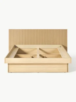 Houten bed Sato met lades en hoofdeinde^Westwing Collection Hot