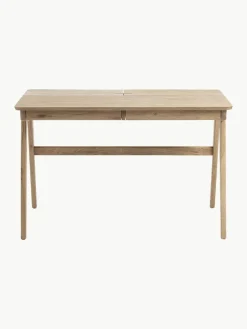 Houten bureau Jacques met kabeldoorgang^Westwing Online