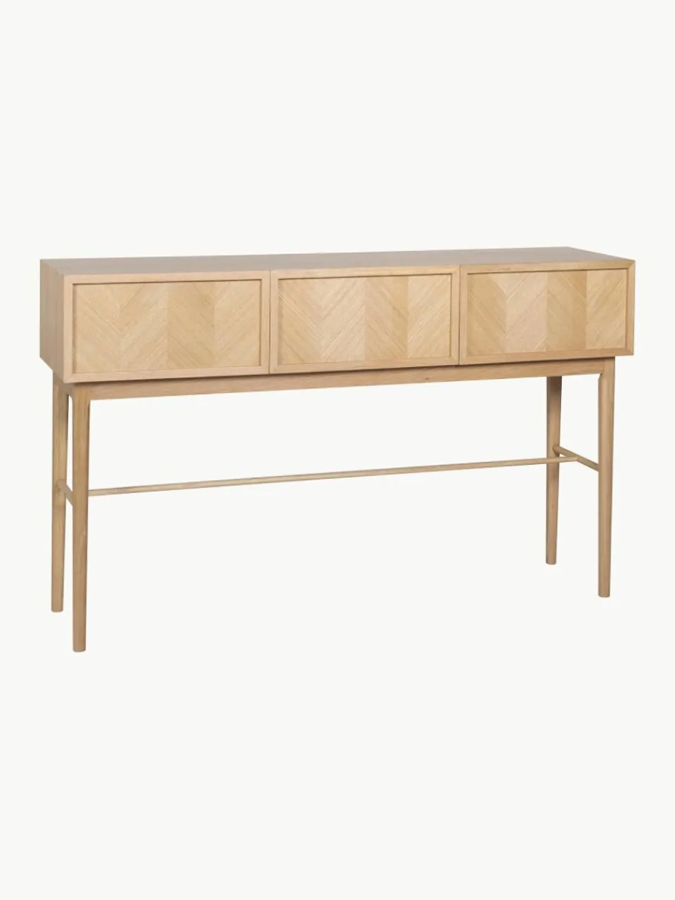 Houten console Herringbone met visgraatpatroon^Hübsch Online