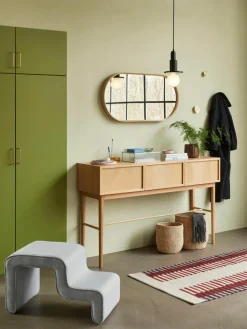 Houten console Herringbone met visgraatpatroon^Hübsch Online