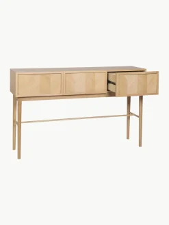 Houten console Herringbone met visgraatpatroon^Hübsch Online