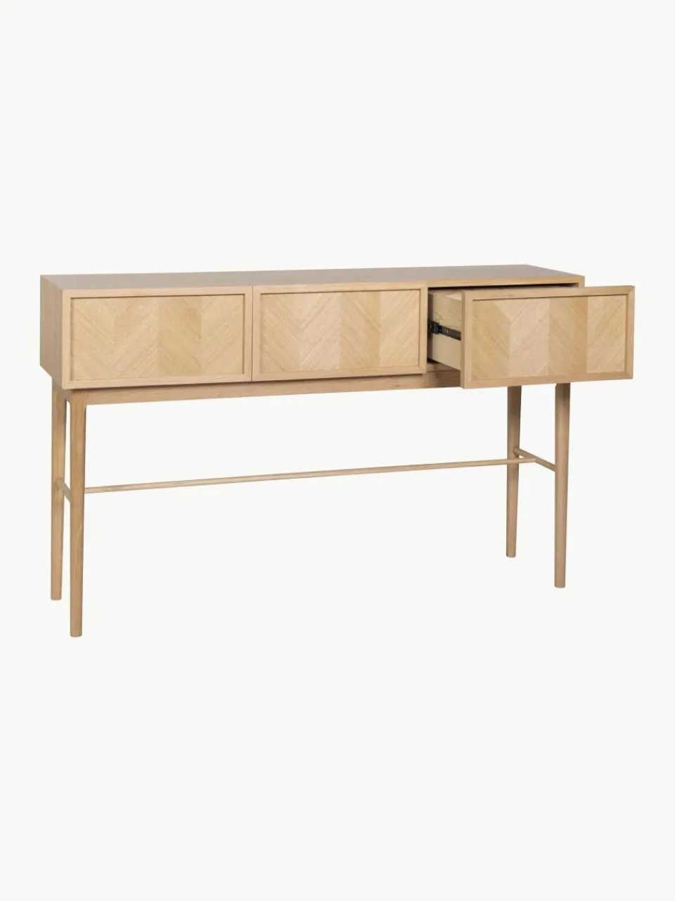 Houten console Herringbone met visgraatpatroon^Hübsch Online