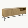 Houten dressoir Jaipur met geribbelde voorkant^Westwing New