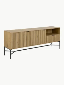 Houten dressoir Jaipur met geribbelde voorkant^Westwing New
