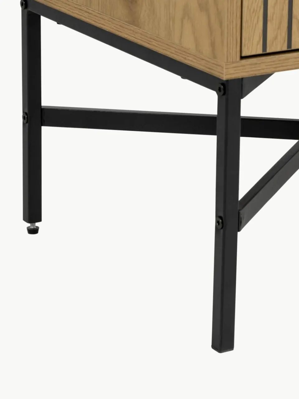 Houten dressoir Jaipur met geribbelde voorkant^Westwing New