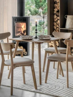 Houten eettafel Hatfield, 77 x 77 cm^Westwing Fashion