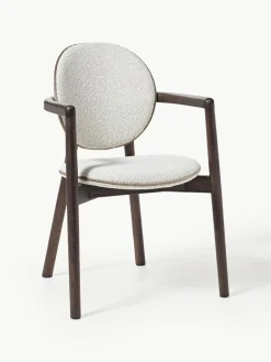 Houten Maia stoel met bouclé bekleding^Westwing Collection Online