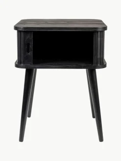 Houten nachtkastje Barbier met roldeur en gecanneleerde voorkant^Zuiver Best