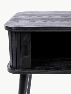 Houten nachtkastje Barbier met roldeur en gecanneleerde voorkant^Zuiver Best