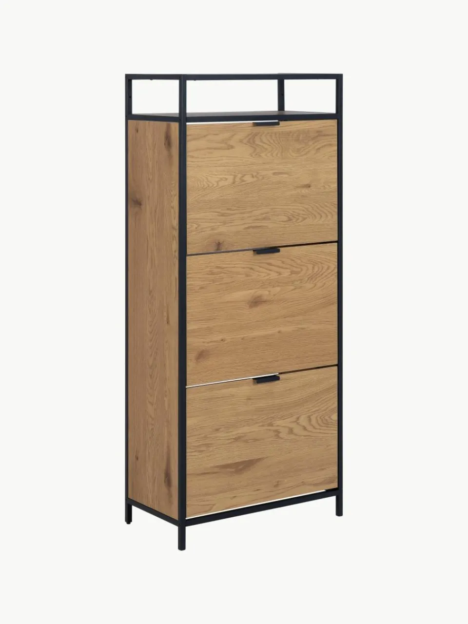Houten schoenenkast Seaford met opvouwbare vakken^Westwing Discount