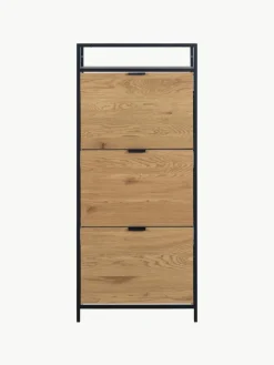 Houten schoenenkast Seaford met opvouwbare vakken^Westwing Discount