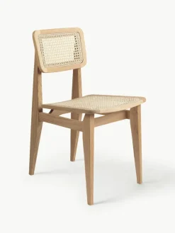 Houten stoel C-Chair van eikenhout met Weens vlechtwerk^GUBI Discount