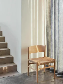 Houten stoel Nestor met handgevlochten zitvlak^Mater Online
