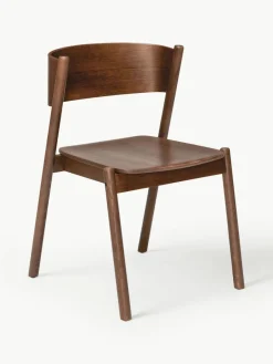 Houten stoel Oblique^Hübsch Hot
