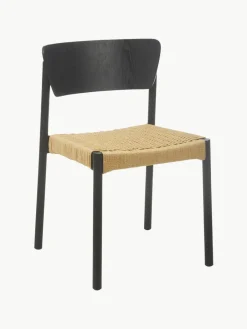 Houten stoelen Danny met rotan zitvlak, 2 stuks^Westwing Collection Outlet