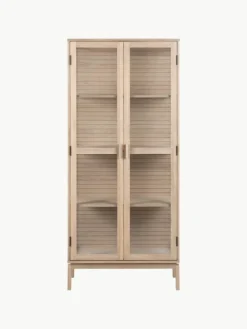 Houten vitrinekast Linley met glazen deuren^Westwing Hot