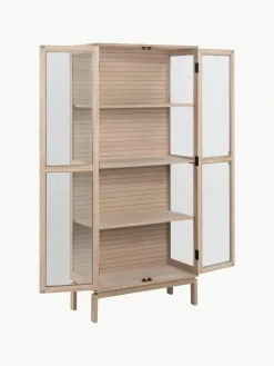 Houten vitrinekast Linley met glazen deuren^Westwing Hot