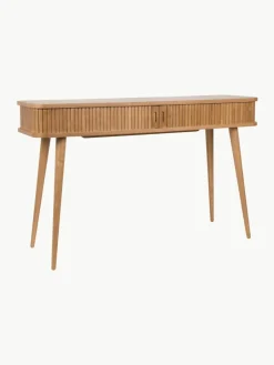 Houten wandtafel Barbier met geribde voorkant^Zuiver Discount