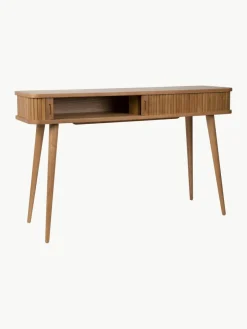 Houten wandtafel Barbier met geribde voorkant^Zuiver Discount