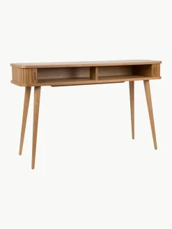 Houten wandtafel Barbier met geribde voorkant^Zuiver Discount