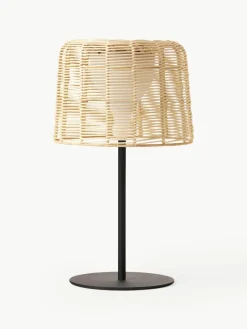 In- & outdoor Solar LED-Lamp Kyra met rotan kap^Westwing Collection Fashion
