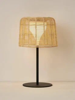 In- & outdoor Solar LED-Lamp Kyra met rotan kap^Westwing Collection Fashion