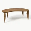 In hoogte verstelbare salontafel Feve van walnoothout in organische vorm^ferm LIVING Outlet