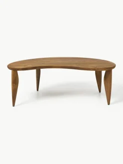 In hoogte verstelbare salontafel Feve van walnoothout in organische vorm^ferm LIVING Outlet