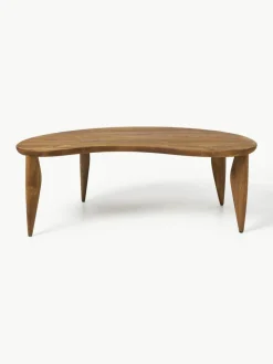 In hoogte verstelbare salontafel Feve van walnoothout in organische vorm^ferm LIVING Outlet