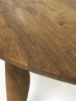 In hoogte verstelbare salontafel Feve van walnoothout in organische vorm^ferm LIVING Outlet