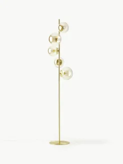 Industriële vloerlamp Casey van glas^Westwing Collection New