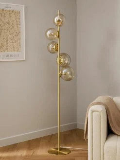 Industriële vloerlamp Casey van glas^Westwing Collection New