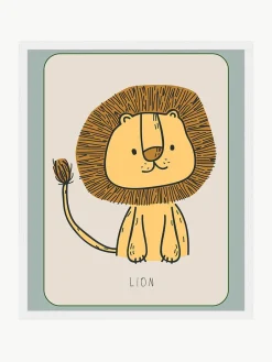 Ingelijste digitale print Lion^Any Image Discount