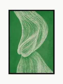 Ingelijste digitale print Green Formation, handgemaakt^Incado Fashion