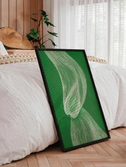 Ingelijste digitale print Green Formation, handgemaakt^Incado Fashion