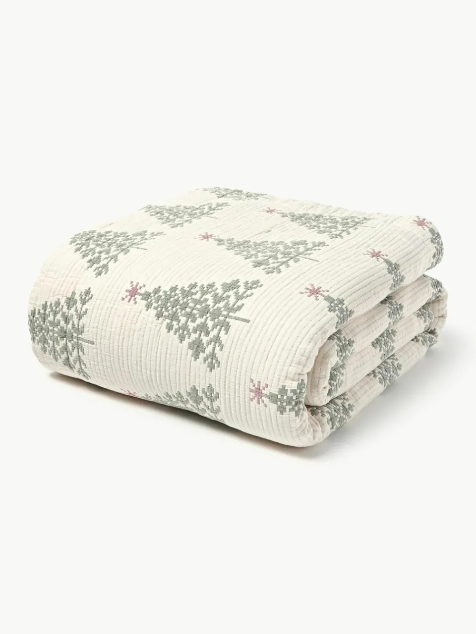 Jacquard bedsprei Cianna met kerstpatroon^Westwing Collection Hot