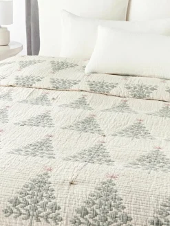 Jacquard bedsprei Cianna met kerstpatroon^Westwing Collection Hot