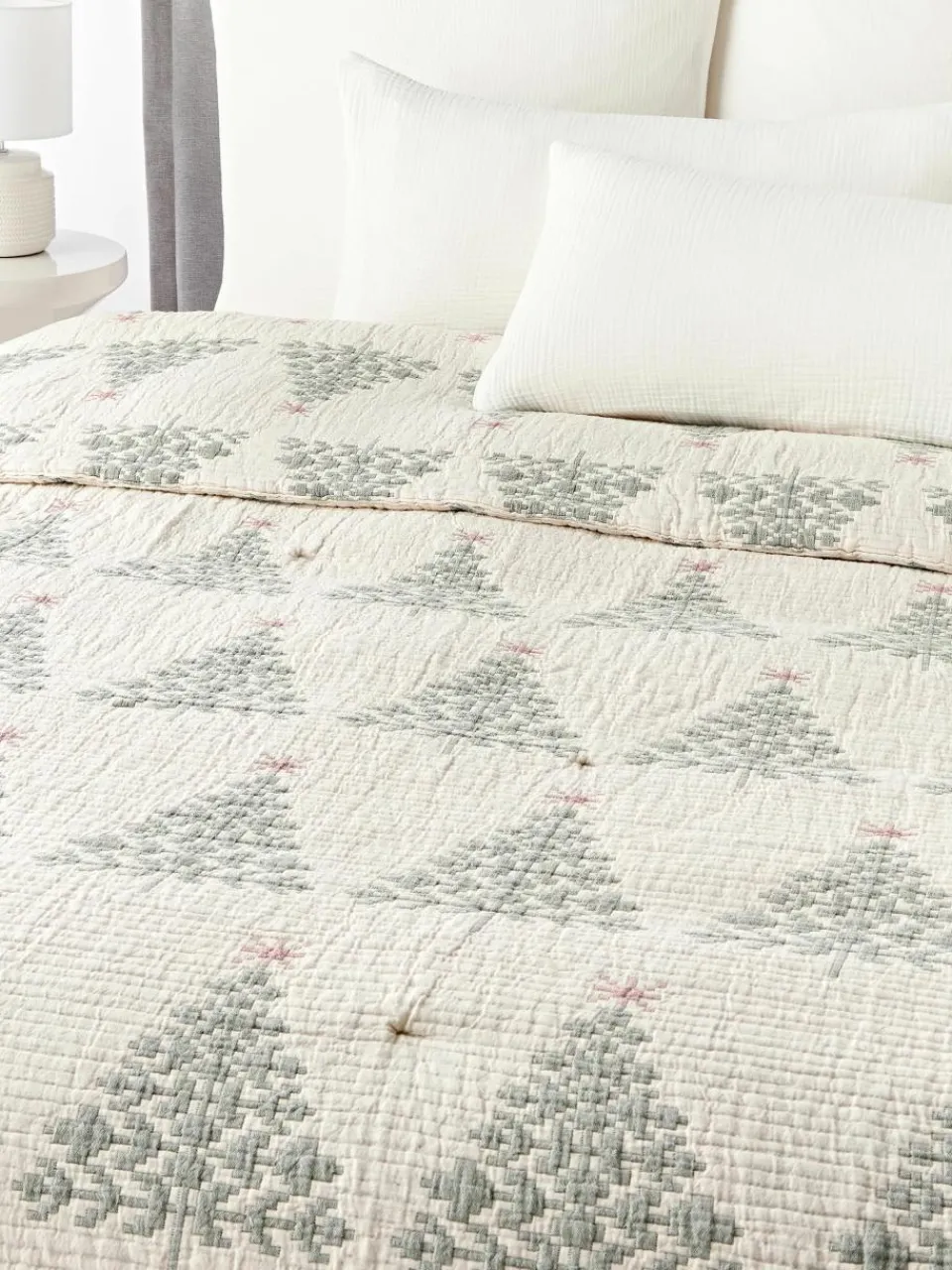 Jacquard bedsprei Cianna met kerstpatroon^Westwing Collection Hot