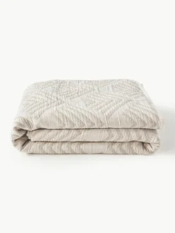 Jacquard bedsprei Milano met grafisch patroon^Westwing Collection Fashion