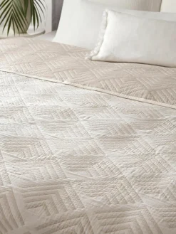 Jacquard bedsprei Milano met grafisch patroon^Westwing Collection Fashion
