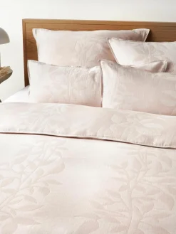 Jacquard mousseline dekbedovertrek Jasmina met bloemenpatroon in^Westwing Collection Fashion