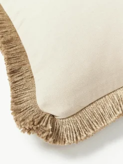 Juten kussenhoes Nario met franjes^Westwing Collection Outlet