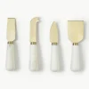 Kaasmessen Agata met marmeren handvat, set van 4^Westwing Collection Hot