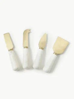 Kaasmessen Agata met marmeren handvat, set van 4^Westwing Collection Hot