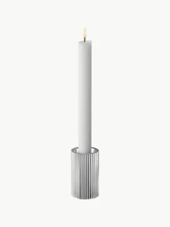 Kandelaar Bernadotte met groefstructuur, set van 3^GEORG JENSEN Outlet