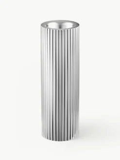 Kandelaar Bernadotte met groefstructuur, H 14 cm^GEORG JENSEN Best