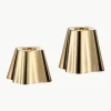 Kandelaars Alvaro Aalto van messing, set van 2^iittala Hot