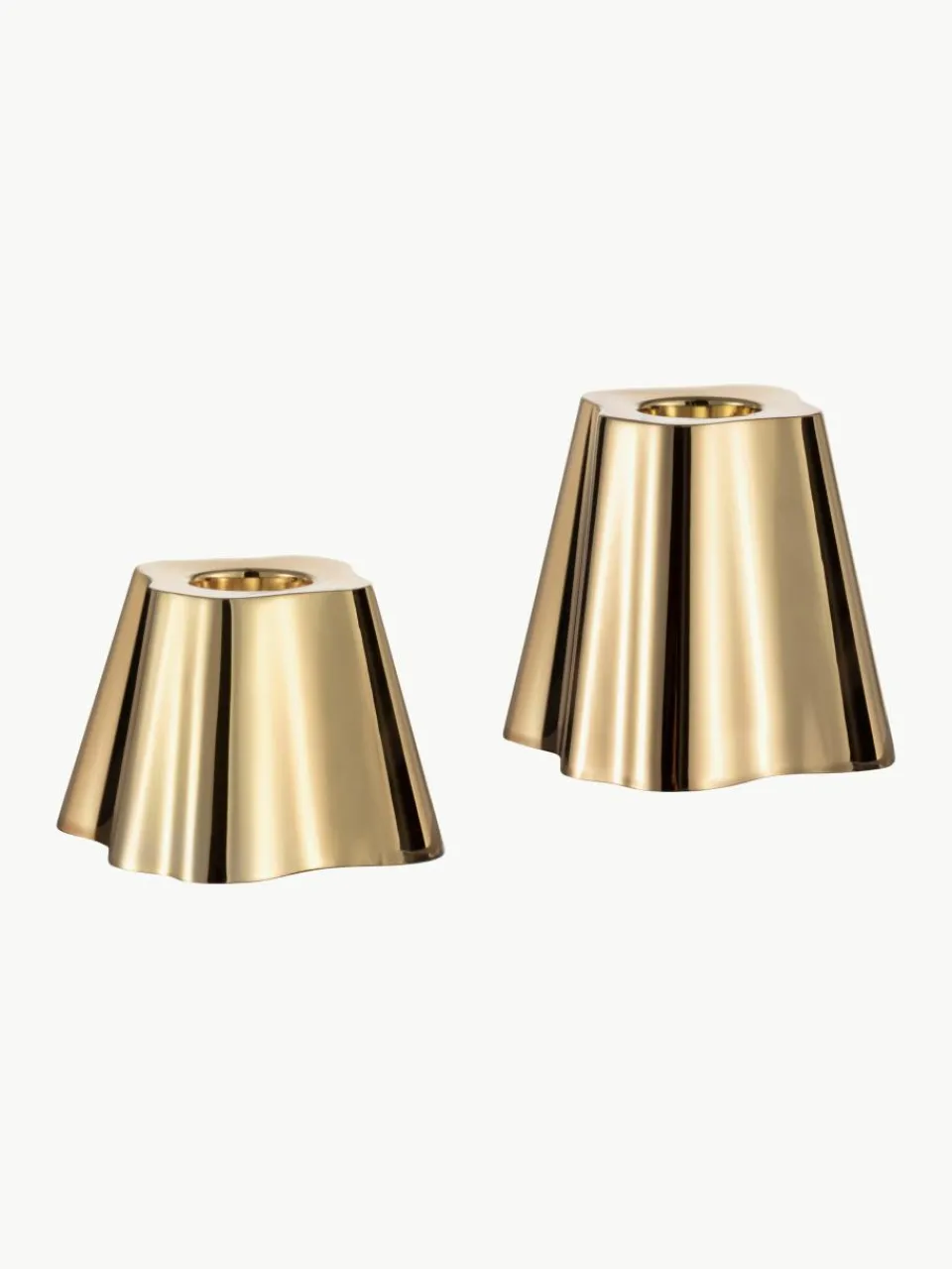 Kandelaars Alvaro Aalto van messing, set van 2^iittala Hot