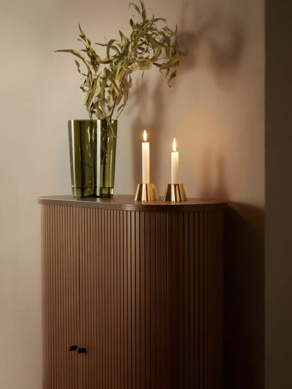 Kandelaars Alvaro Aalto van messing, set van 2^iittala Hot